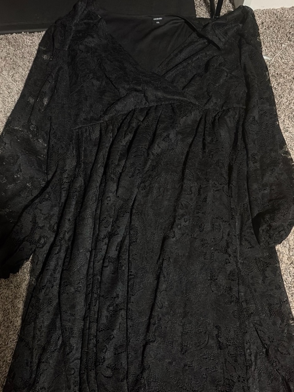 black lace dress